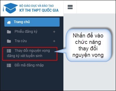 Hướng dẫn chi tiết cách thay đổi nguyện vọng thi đại học 2020