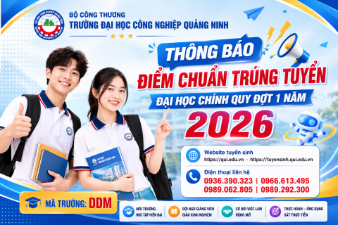 Thông báo điểm chuẩn trúng tuyển đại học chính quy đợt 1 năm 2026